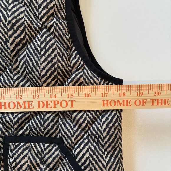 J Crew Quilted Herringbone Down Feather Fill Vest Jacket Women’s Size Small Warm - Picture 8 of 9